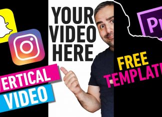 Vertical Video Thumbnail showing the Instagram and Snapchat Logo promoting the free template