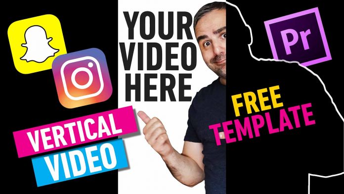 Vertical Video Thumbnail showing the Instagram and Snapchat Logo promoting the free template