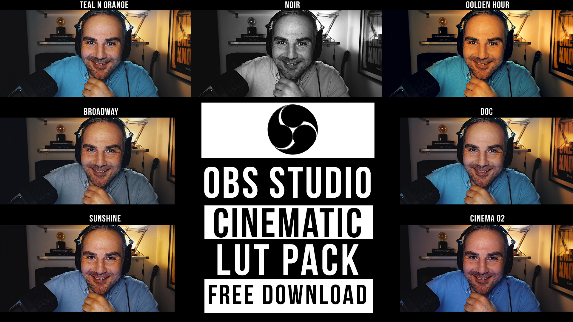 OBS Studio - Cinematic LUT Pack Free Download
